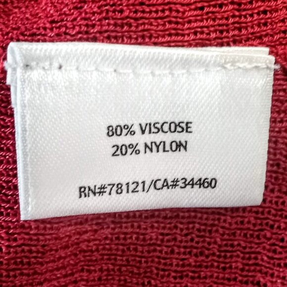 Eileen Fisher Red Scoop Neck Sleeveless Knit Top - Picture 5 of 6